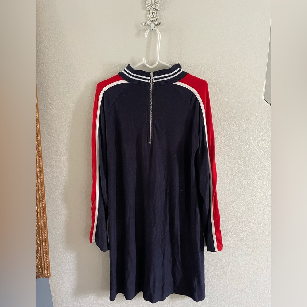 ❤️ Varsity stripe zipper neck dress💙